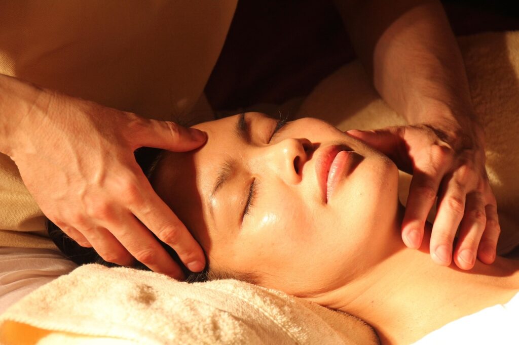 Woman relaxing during a personalised, professional massage session