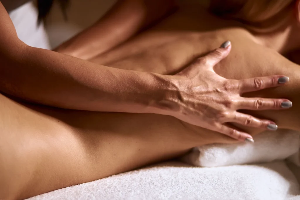 Sensual body massage therapy at home in Hyderabad by Calming Touch Home Massage Services for deep relaxation and stress relief